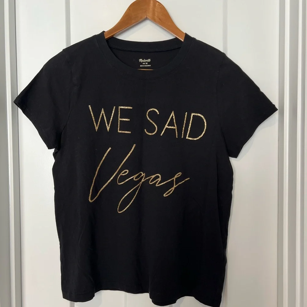 Madewell: Northside Vintage Tee “We Said Vegas” Black: Size Medium - Picture 1 of 4